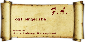 Fogl Angelika névjegykártya